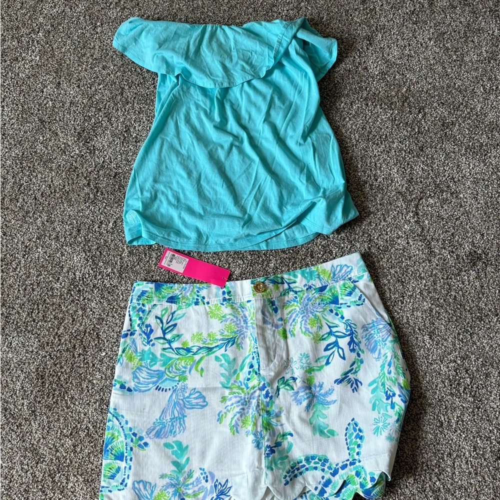 Lilly Pulitzer tube top and skort